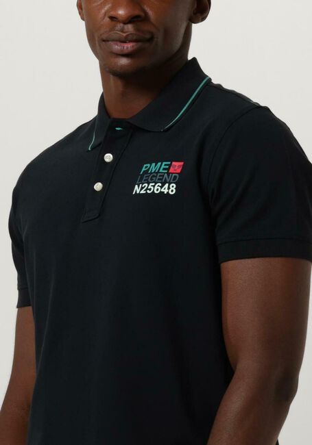Blaue PME LEGEND Polo-Shirt SHORT SLEEVE POLO STRETCH PIQUE PACKAGE - large
