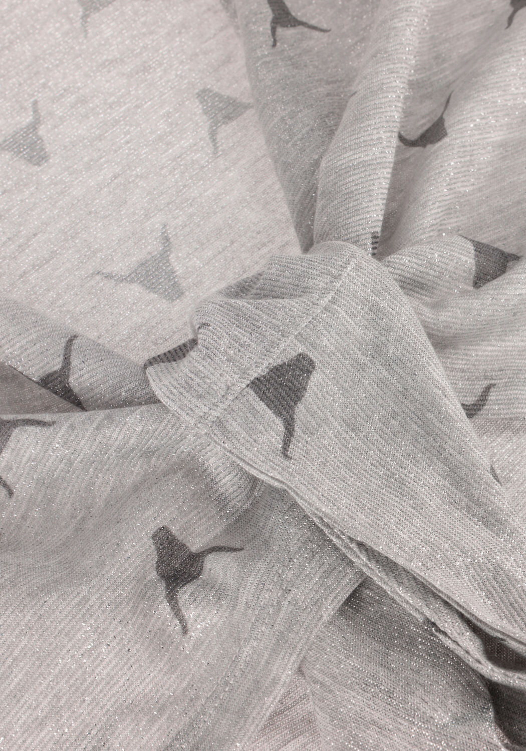 Silberne ALIX THE LABEL Top LADIES KNITTED SHEER BULL WRAP TOP - large