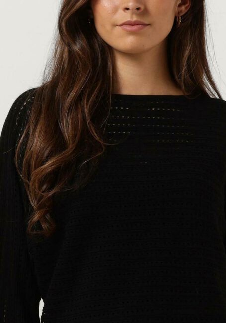 Schwarze SUMMUM Pullover BOAT NECK SWEATER EXTRA FINE MERINO WOOL BLEND KNIT - large