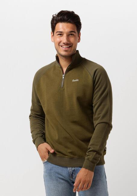 Grüne FORÉT Sweatshirt CREEK HALF ZIP - large