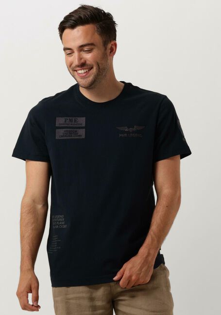 Blaue PME LEGEND T-shirt SHORT SLEEVE R-NECK SINGLE JERSEY - large