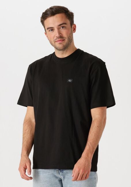 Schwarze CALVIN KLEIN T-shirt WOVEN LABEL RELAXED TEE - large