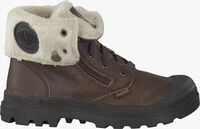 Braune PALLADIUM Ankle Boots BAGGY LEATHER ZIP KIDS - medium
