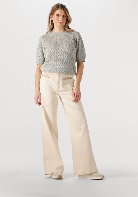 Hellgrau MOS MOSH T-shirt MMKARIN MARISOL SS LINEN KNIT - large