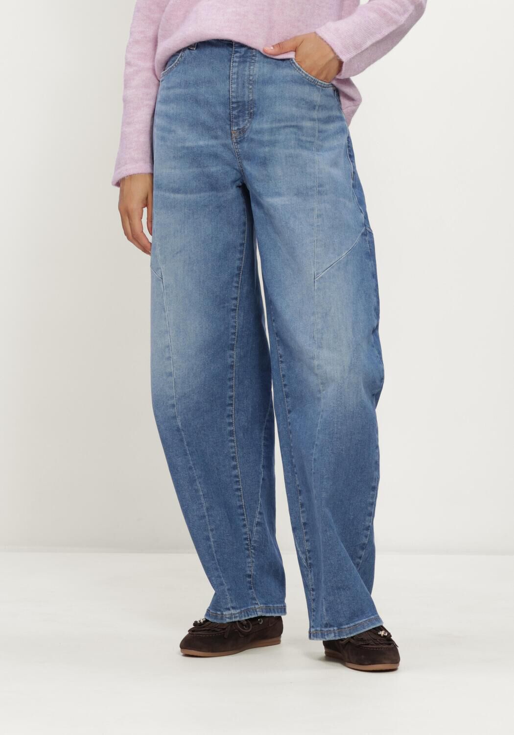 Blaue MAC Wide jeans 0333L AUTH. COMFORT VINTAGE DENIM DAKOTA SEAM BARREL FIT - large