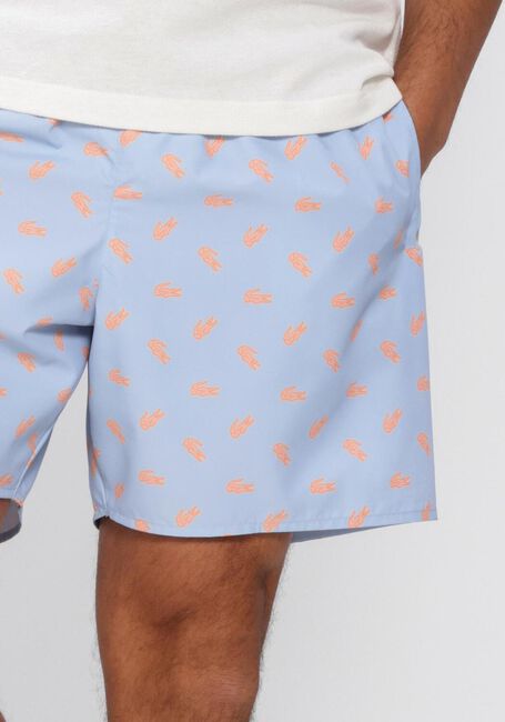 Hellblau LACOSTE Badehosen MID LENGTH CROCODILE PRINT SWIM TRUNKS - large