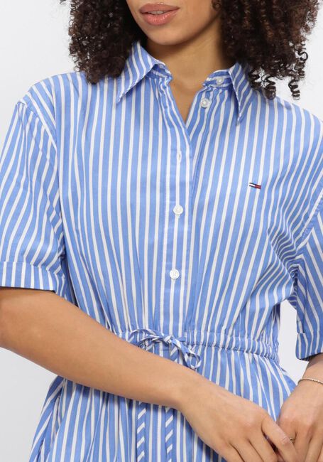 Blaue TOMMY JEANS Minikleid TJW MINI STRIPE SHIRT DRESS - large