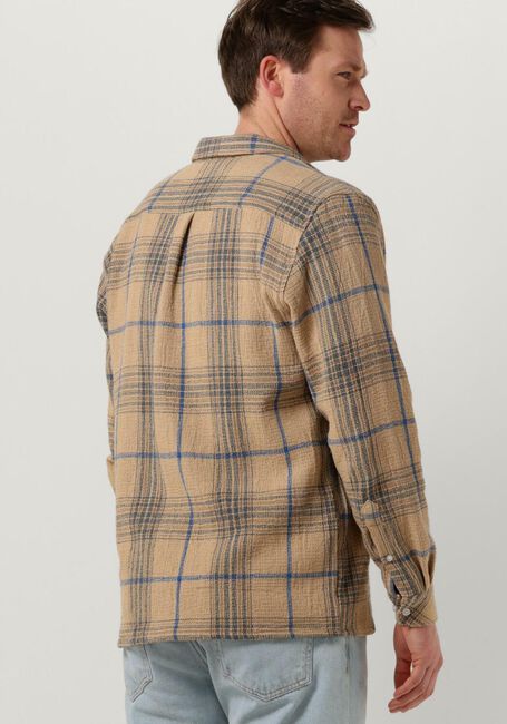 Camelfarbene WOODBIRD Overshirt PRIZE CHECK SHIRT - large