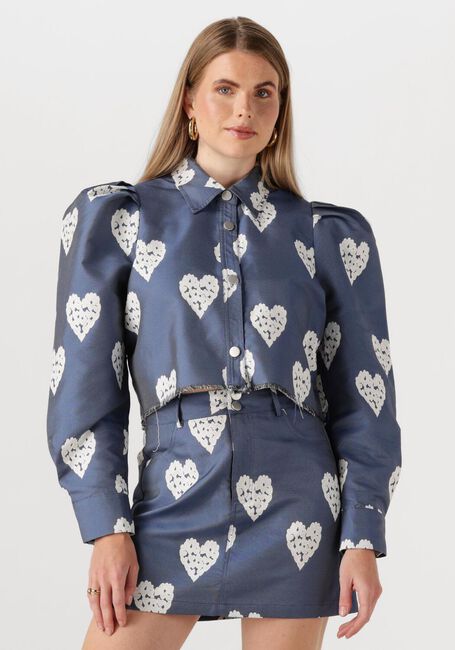Blaue STUDIO AMAYA Jeansjacke HEART JACKET - large