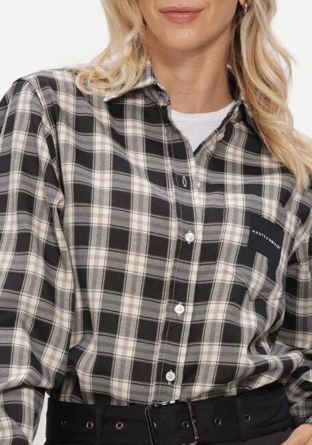 Schwarze HAUTE L'AMITI&Eacute; Blusen EARLY HAUTE CHECK SHIRT - large