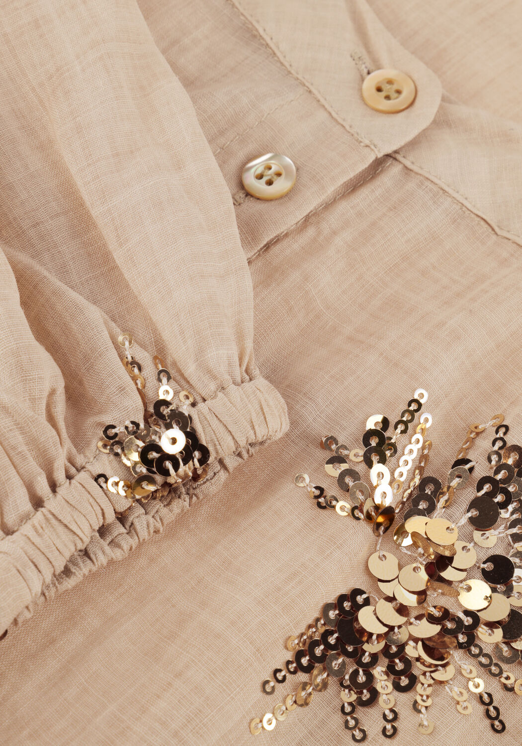 Beige NUKUS Blusen LYNN BLOUSE PAILLET - large