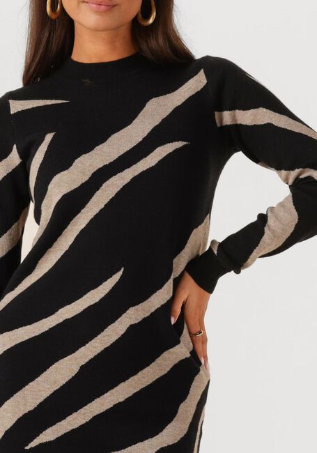 Mehrfarbige/Bunte OBJECT Minikleid OBJRAY L/S KNIT DRESS AOP - large