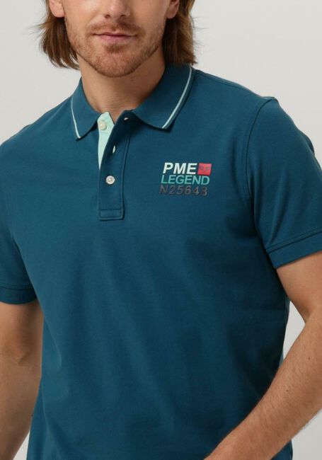 Blaue PME LEGEND Polo-Shirt SHORT SLEEVE POLO STRETCH PIQUE PACKAGE - large