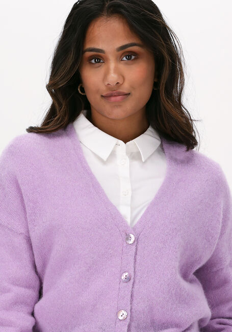 Lila SUMMUM Strickjacke CARDIGAN FEATHER LIGHT ALPACA - large