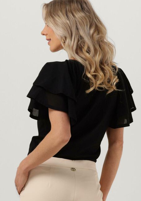 Schwarze SUMMUM Top TOP BUTTERFLY SLEEVES COTTON SINGLE JERSEY - large