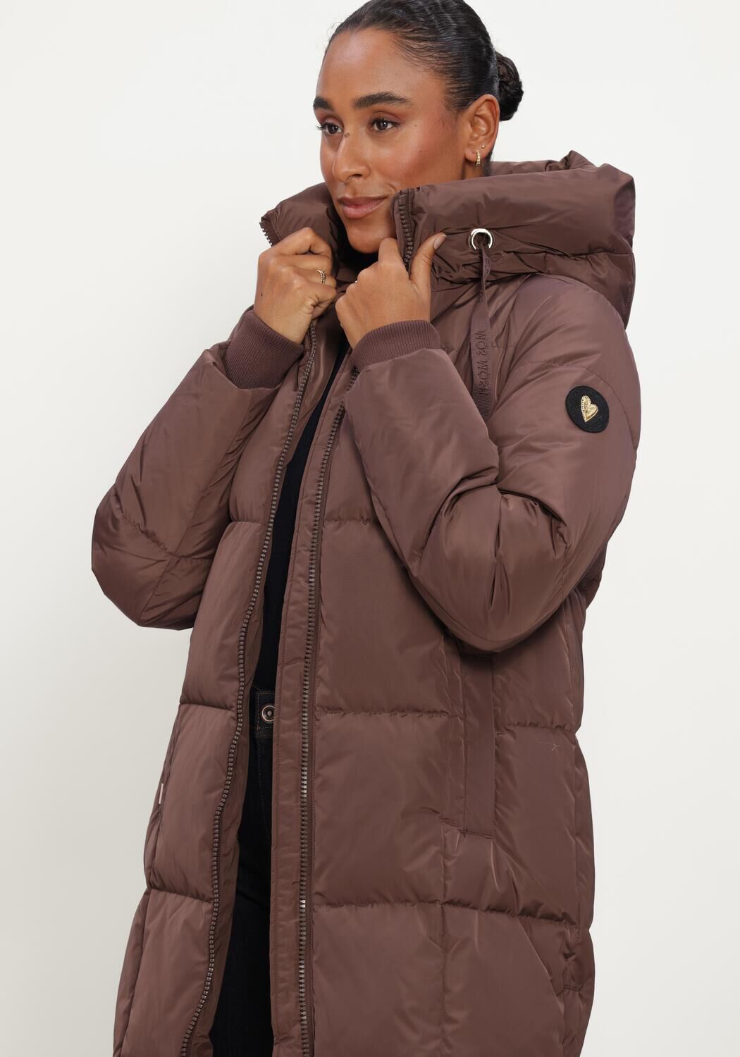 Braune MOS MOSH Wattierte Jack MMNOVA SQUARE DOWN COAT - large