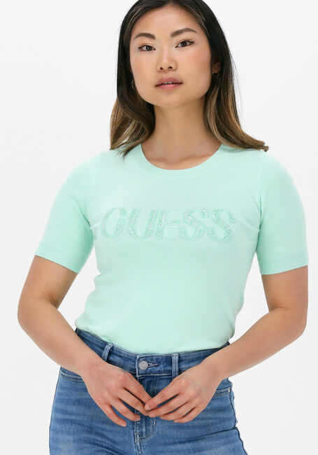 Grüne GUESS Top AMELIE RN SS SWTR - large