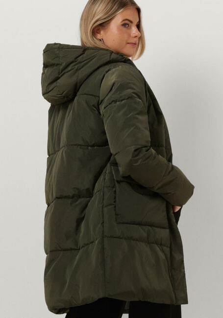 Dunkelgrün NOTRE-V Wattierte Jack PUFFER COAT MIDI - large
