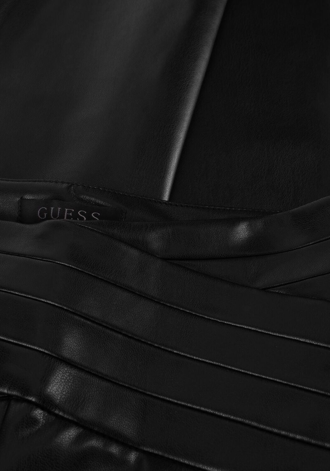 Schwarze GUESS Legging DANA PLEATED SKINNY - large