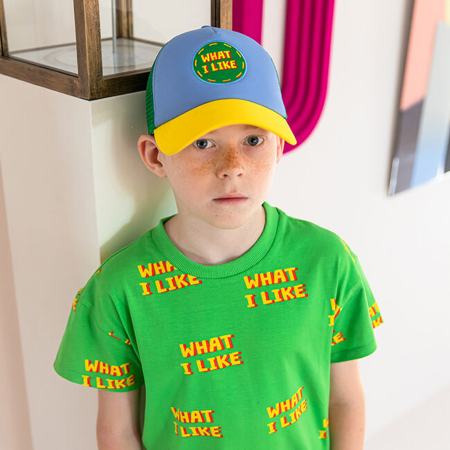 Grüne CARLIJNQ T-shirt WHAT I LIKE - CREWNECK T-SHIRT - large