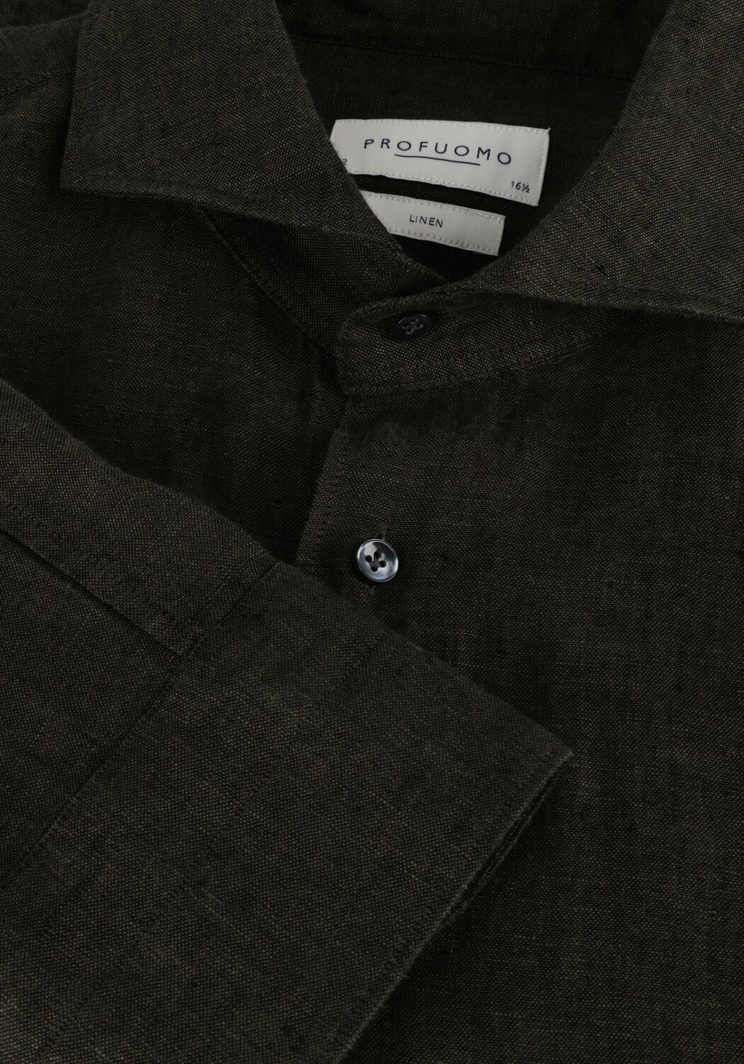 Dunkelgr&uuml;n PROFUOMO Casual-Oberhemd SHIRT X-CUTAWAY SC LINNEN - large