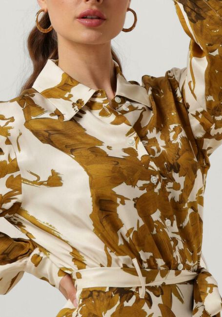 Goldfarbene VANILIA Maxikleid PRINTED DRESS - large