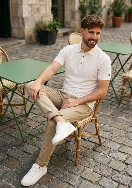 Wei&szlig;e CAST IRON Polo-Shirt SHORT SLEEVE POLO FINE PIQUE ESSENTIAL - large