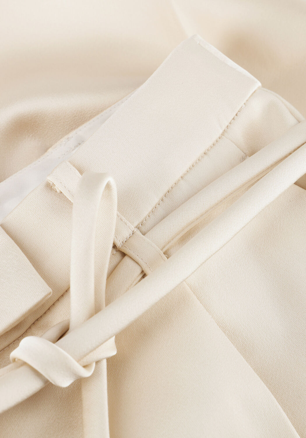 Creme SECOND FEMALE Weite Hose DAZZLE TROUSERS - large