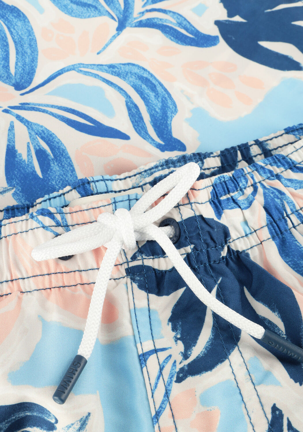 Mehrfarbige/Bunte SHIWI Badehosen MEN MIKE SWIM SHORTS 7 INCH FLORAL LEAFS - large