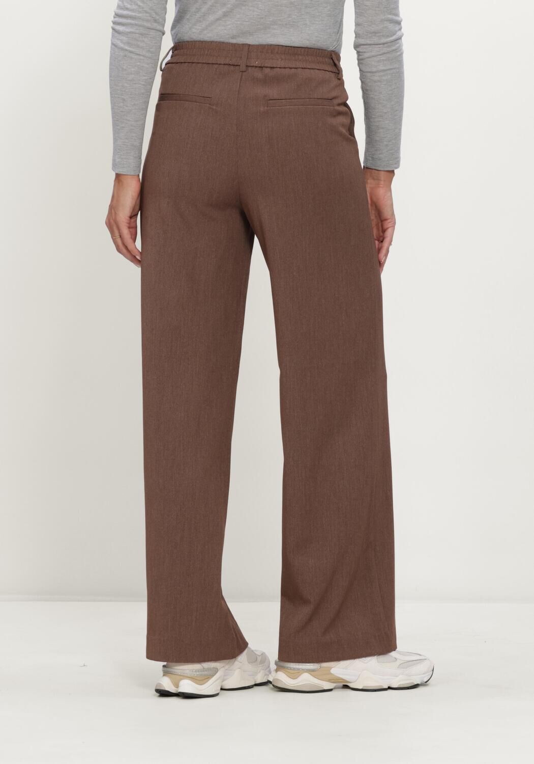 Braune OBJECT Hose OBJLISA WIDE PANT - large