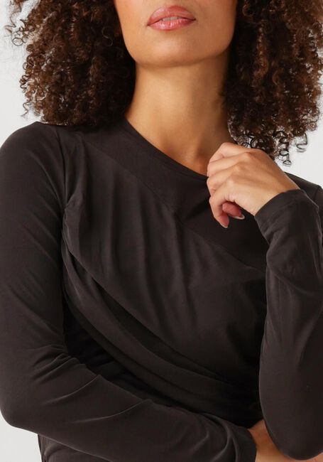 Anthrazit CO'COUTURE Top CAMILLA DRAPE LONGSLEEVE BLOUSE - large
