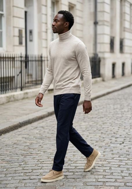 Beige PROFUOMO Rollkragenpullover PULLOVER ROLL NECK - large