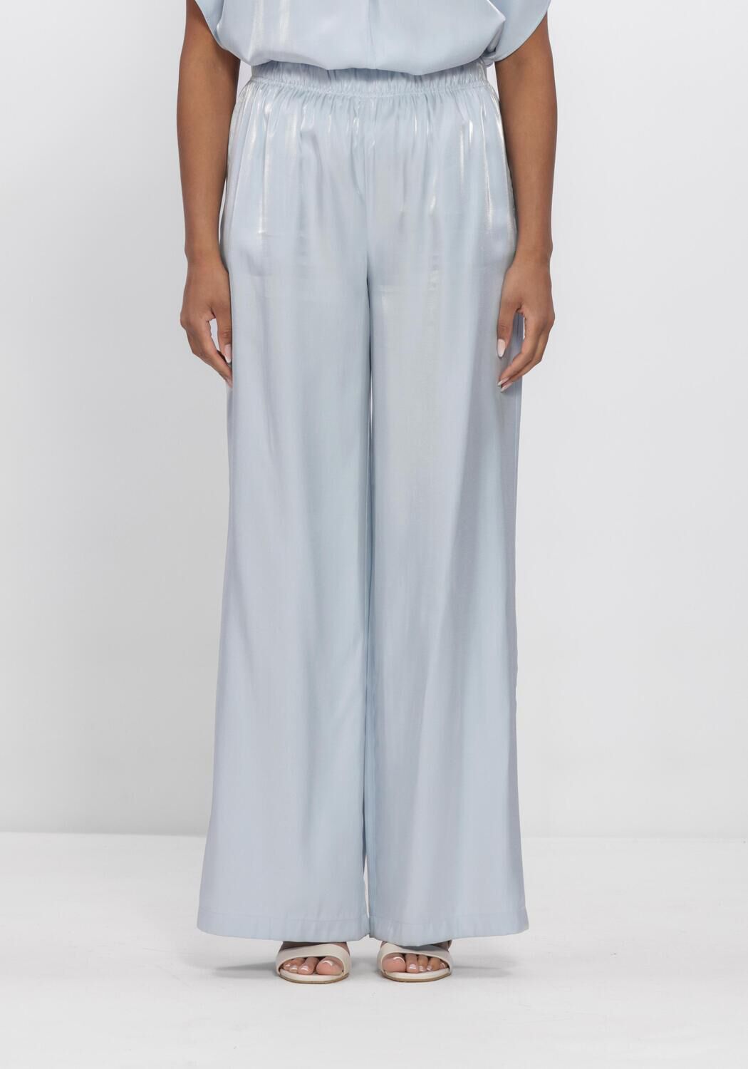 Blaue NUKUS Hose RUBI PANTS SHINY - large