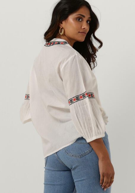 Wei&szlig;e SUMMUM Blusen BLOUSE COTTON VOILE EMBROIDERED - large