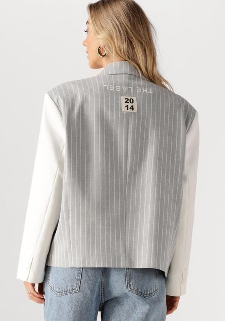 Graue ALIX THE LABEL Blazer LADIES WOVEN PINSTRIPE CROPPED BLAZER - large