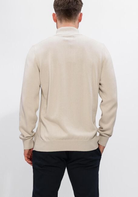 Beige BARBOUR Pullover COTTON HALF ZIP KNITTED JUMPER - large