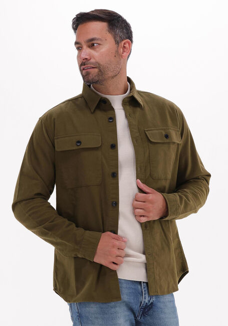 Olive SELECTED HOMME Overshirt REGSCOT CHECK SHIRT - large