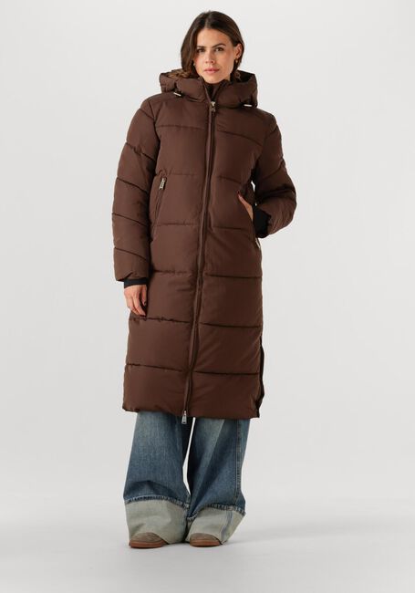 Braune WITHBLACK Wattierte Jack WBLGLORIAN LONG PUFFER JACKET - large