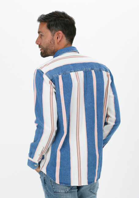 Mehrfarbige/Bunte SELECTED HOMME Casual-Oberhemd SLHBRAD 23903 STRIPE LS LOOSE DNMSHIRT U - large
