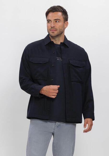 Dunkelblau BUTCHER OF BLUE Overshirt DAN WOOL OVERSHIRT - large