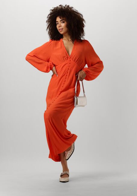 Orangene SECOND FEMALE Maxikleid EMUANUELLE SLIM DRESS - large