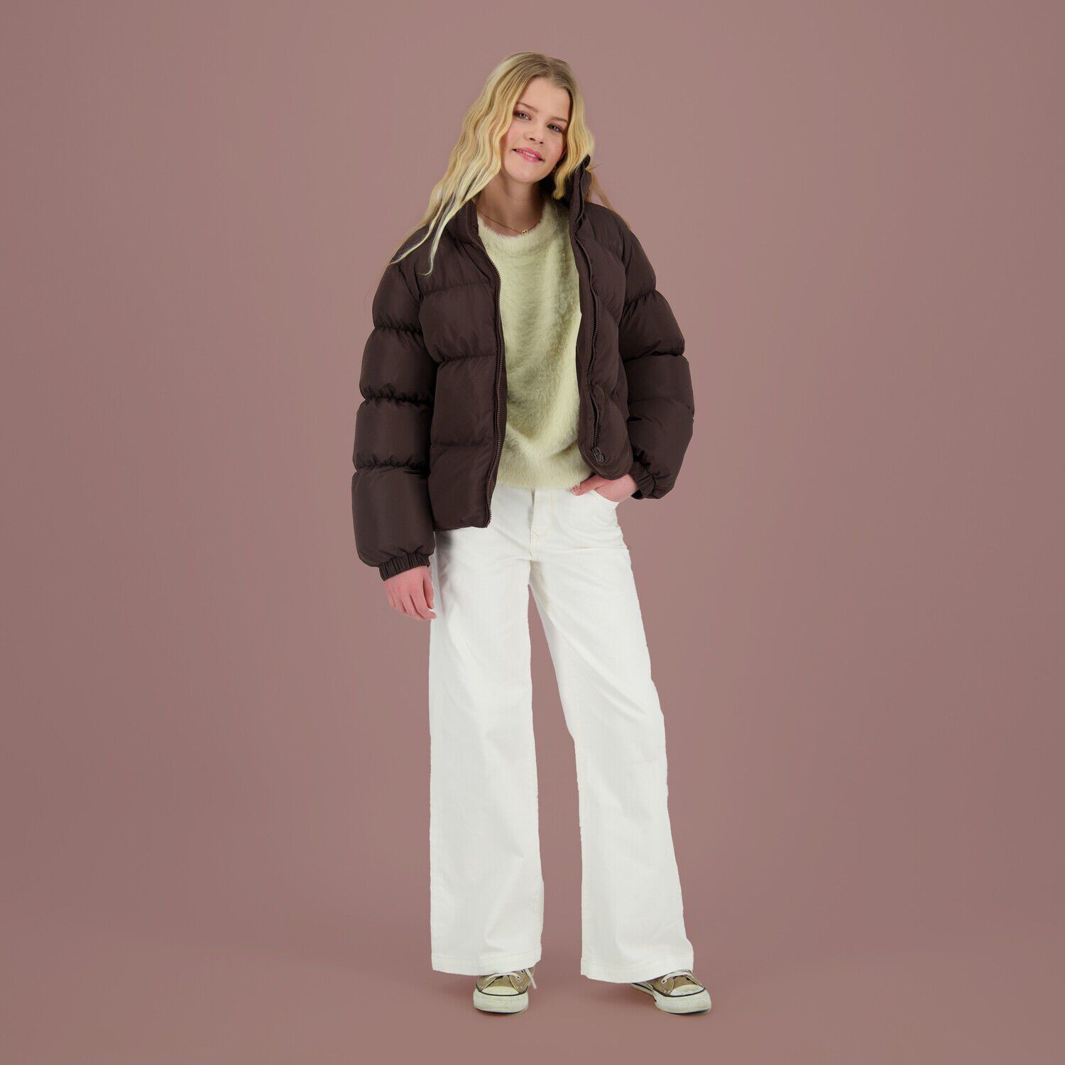 Braune RAIZZED Wattierte Jack TAMIKA - large