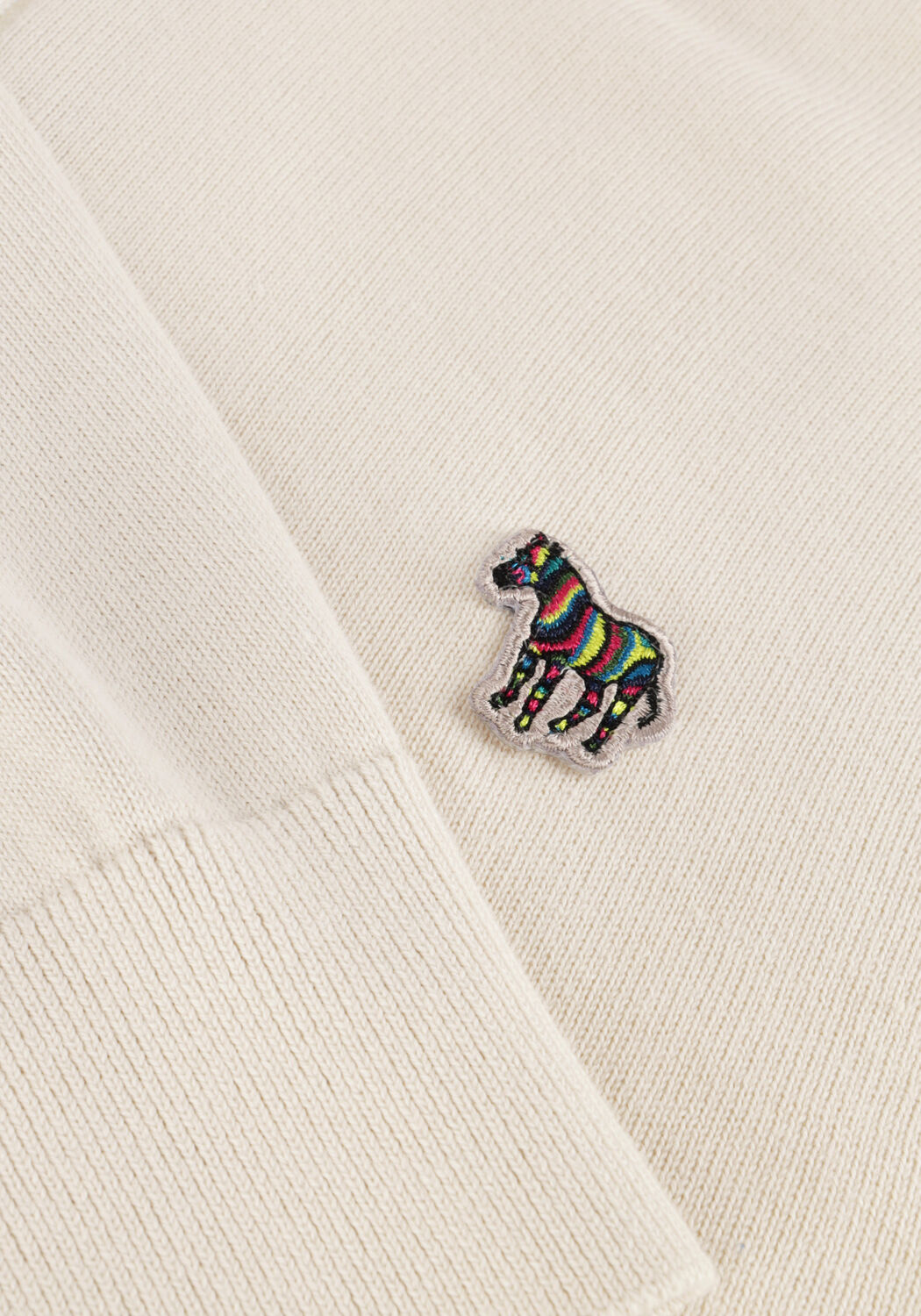 Hellgrau PS PAUL SMITH Pullover MENS SWEATER ZIP NECK ZEB BAD - large