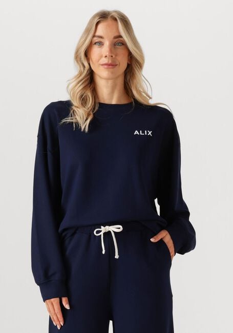 Dunkelblau ALIX THE LABEL Pullover LADIES KNITTED SCUBA SWEATER - large