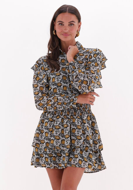 Gelbe COLOURFUL REBEL Minikleid ZINA PAISLEY FLOWER MINI DRESS - large