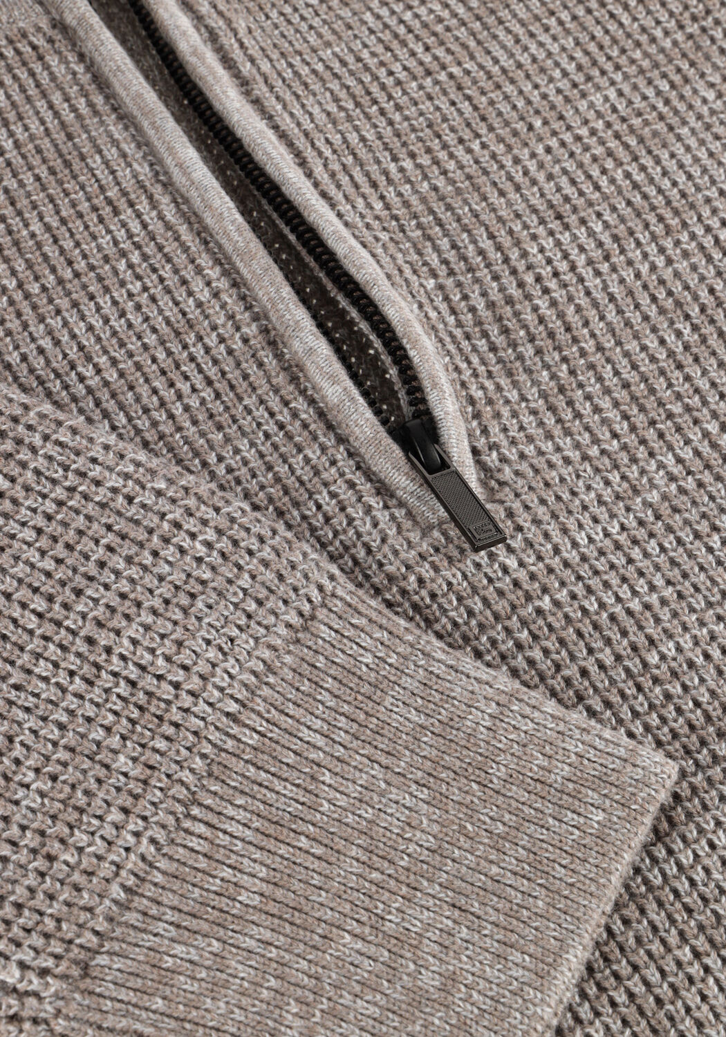 Taupe GENTILUOMO Pullover TURTLE ZIP - large