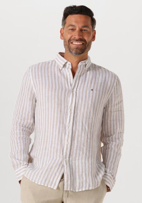 Ecru TOMMY HILFIGER Casual-Oberhemd LINEN ESSENTIAL STRIPE RF SHIRT - large