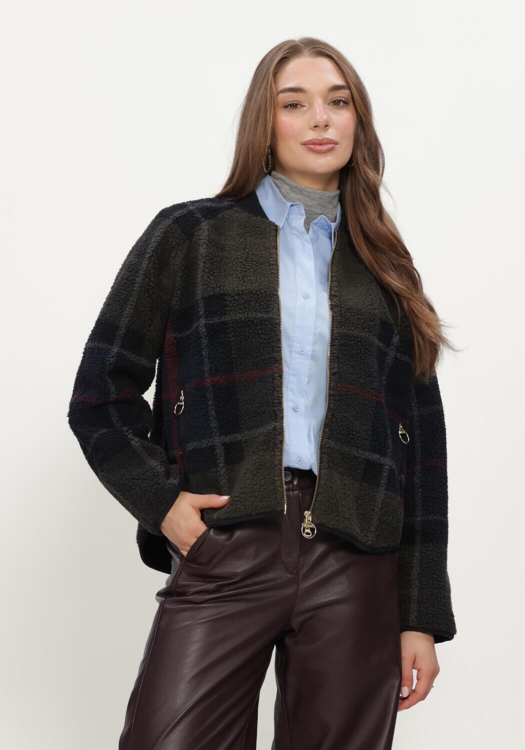 Mehrfarbige/Bunte BARBOUR Pullover & Cardigans TARTAN BARBOUR KIRKLEES FLEECE - large