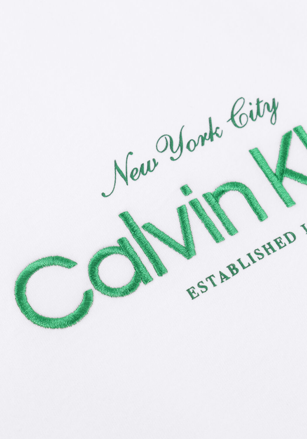 Wei&szlig;e CALVIN KLEIN T-shirt SS CLASSIC CK NYC LOGO TEE - large