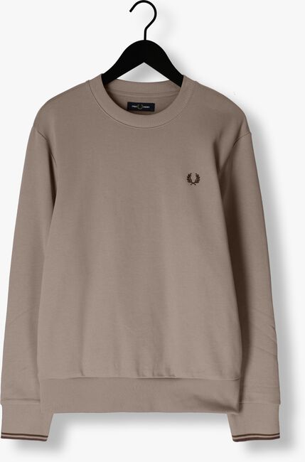 Olive FRED PERRY Pullover CREW NECK SWEATSHIRT - large